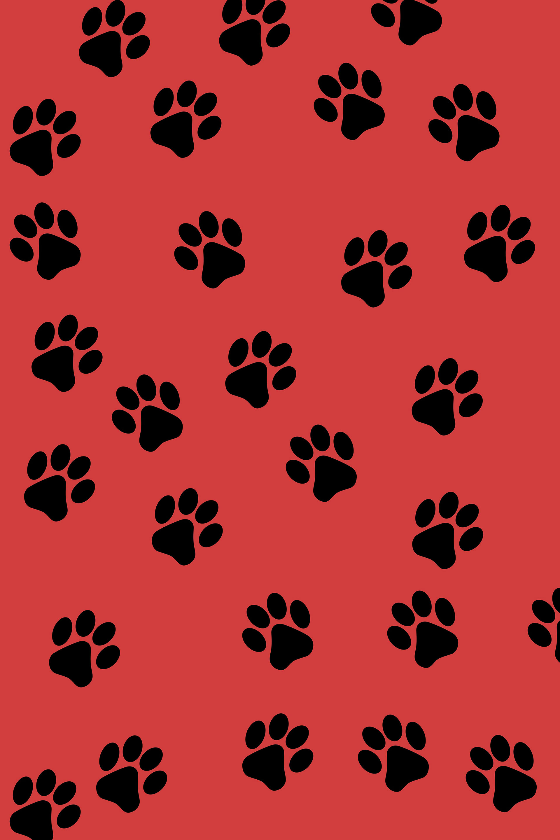 Preview for Red-paw-print-pattern-animal-print-background-de992