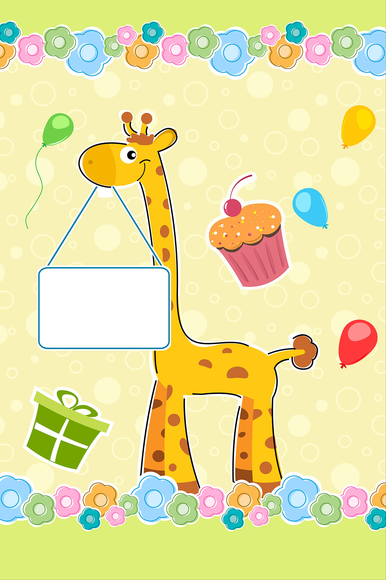 Preview for Giraffe-party-template-baby-background-0d7ad