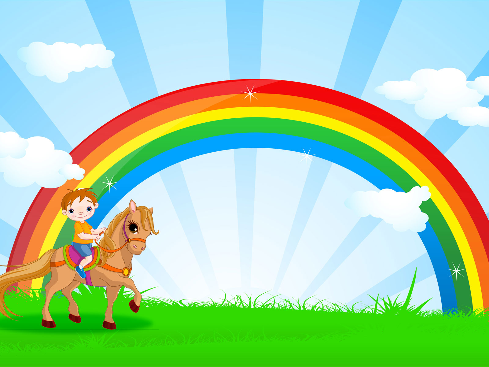 Preview for Girl-riding-horse-under-rainbow-art-background-3c016