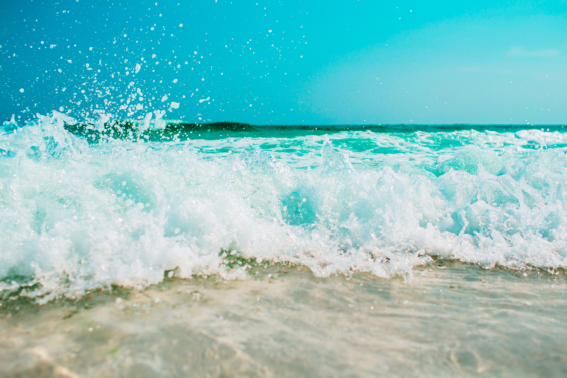 Preview for Serene-ocean-waves-beach-art-background-cb59a