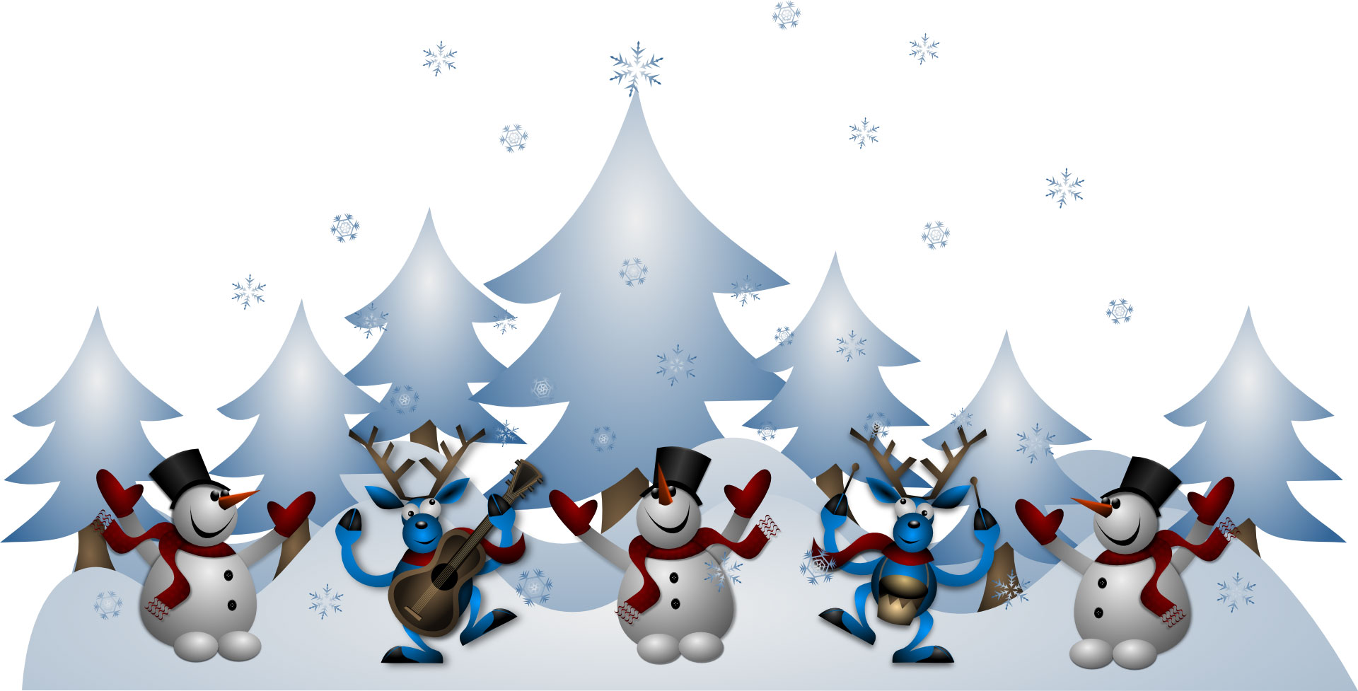 Preview for Dancing-snowmen-winter-scene-christmas-background-2be45