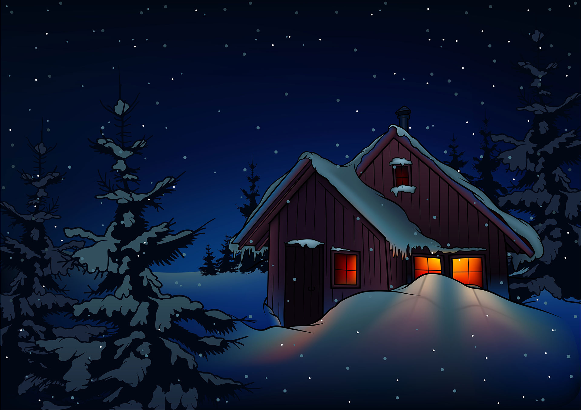 Preview for Winter-barn-scene-illustration-christmas-background-a4087