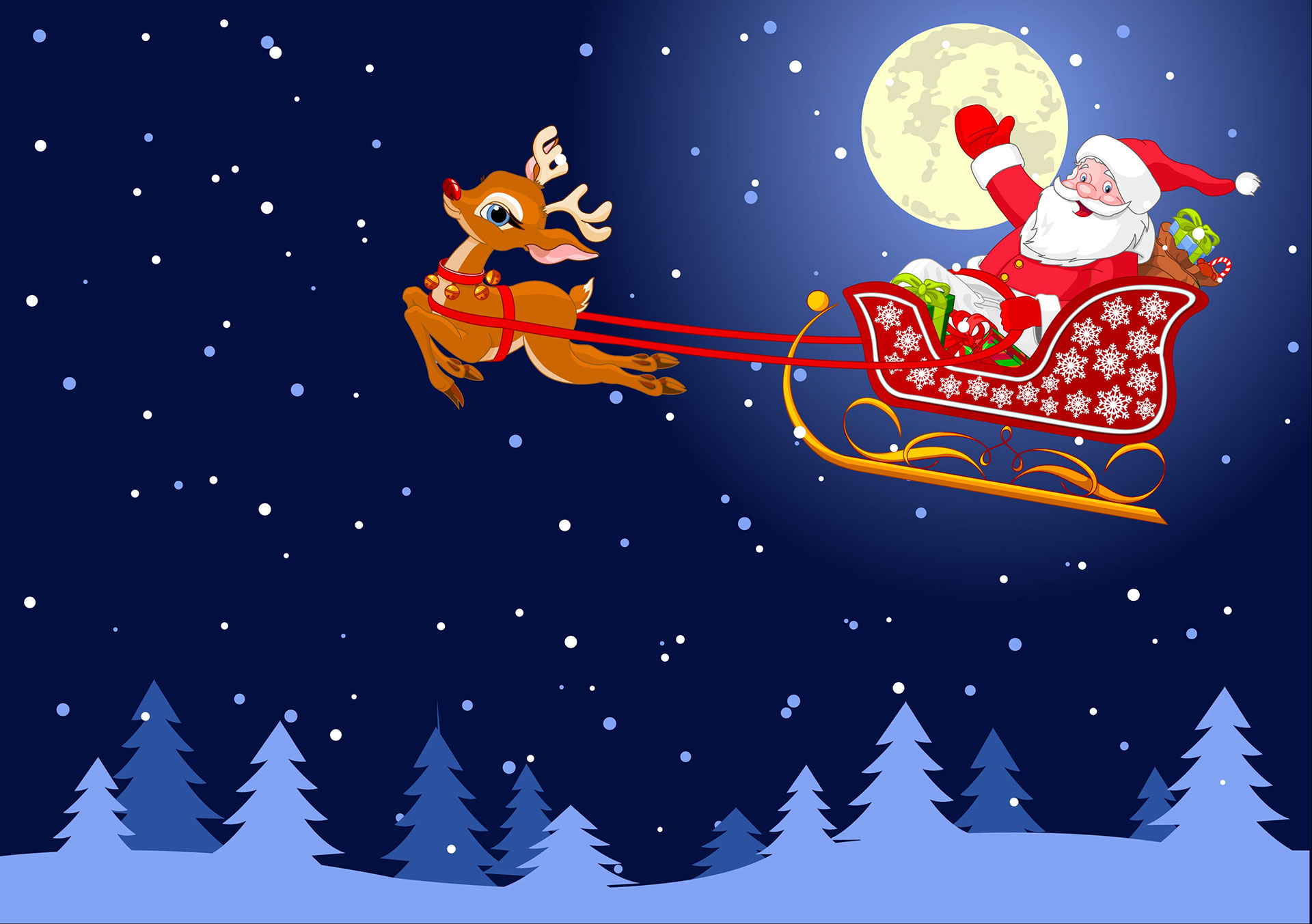Preview for Santa-claus-night-flight-christmas-background-c098e