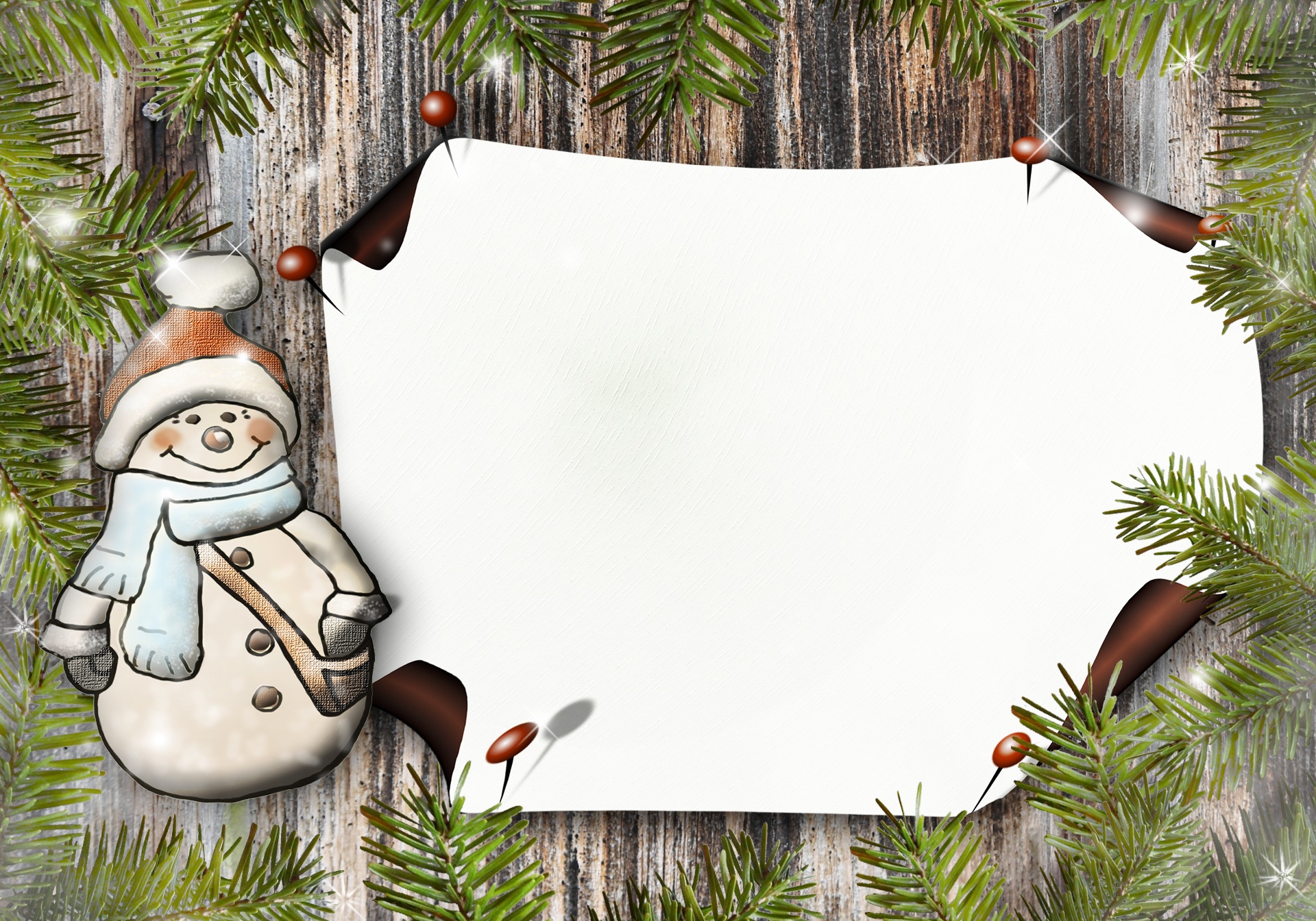 Preview for Winter-snowman-template-christmas-background-21418