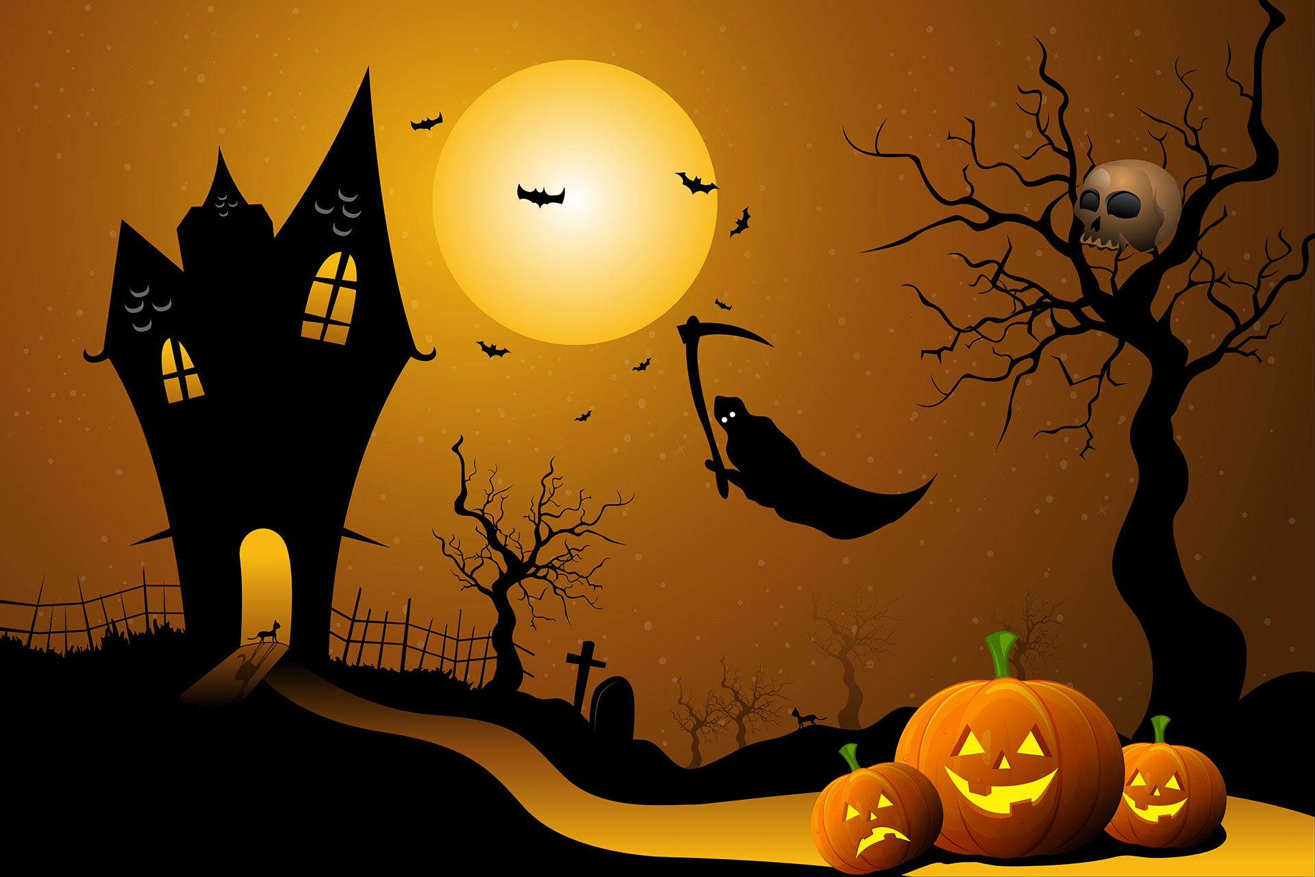 Preview for Halloween-haunted-house-scene-background-7c104