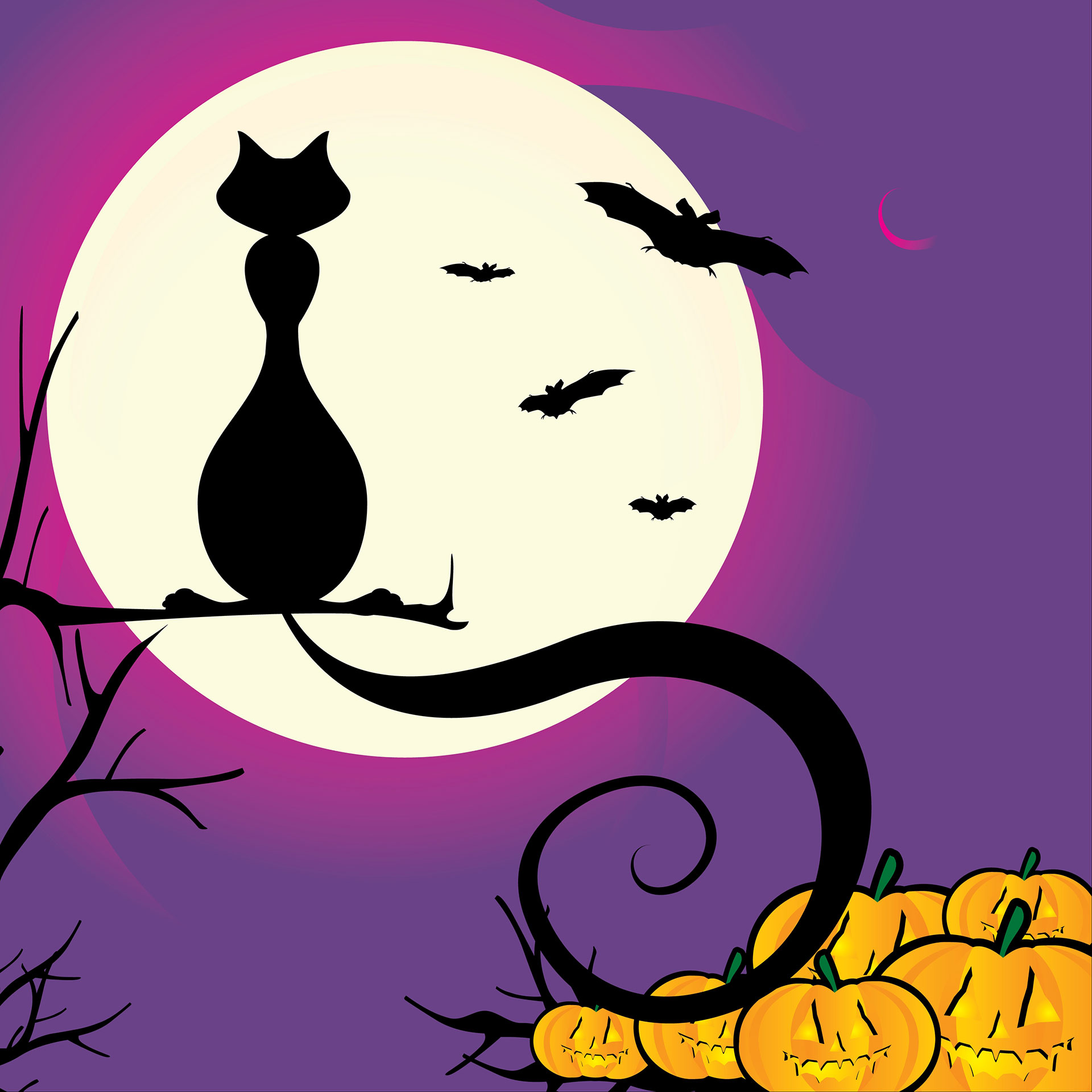 Preview for Halloween-cat-illustration-art-background-70405