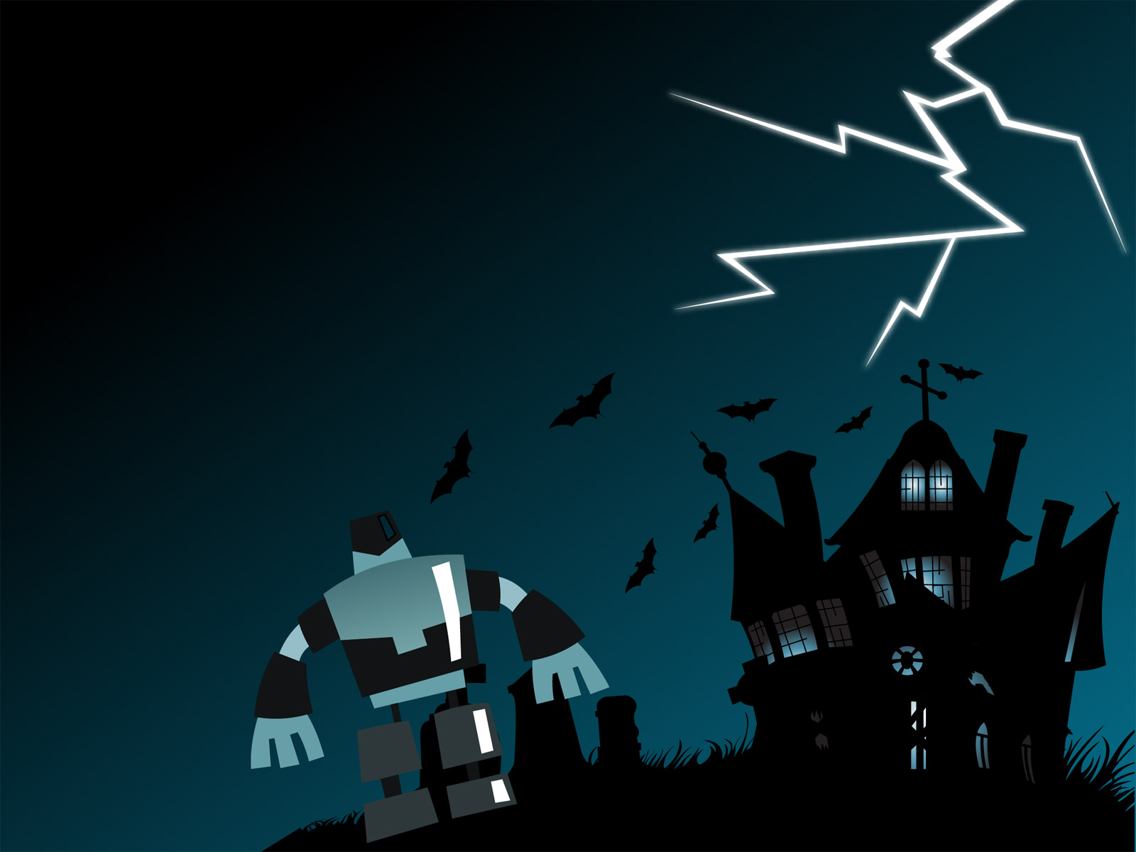 Preview for Robot-haunted-house-storm-halloween-background-4854f