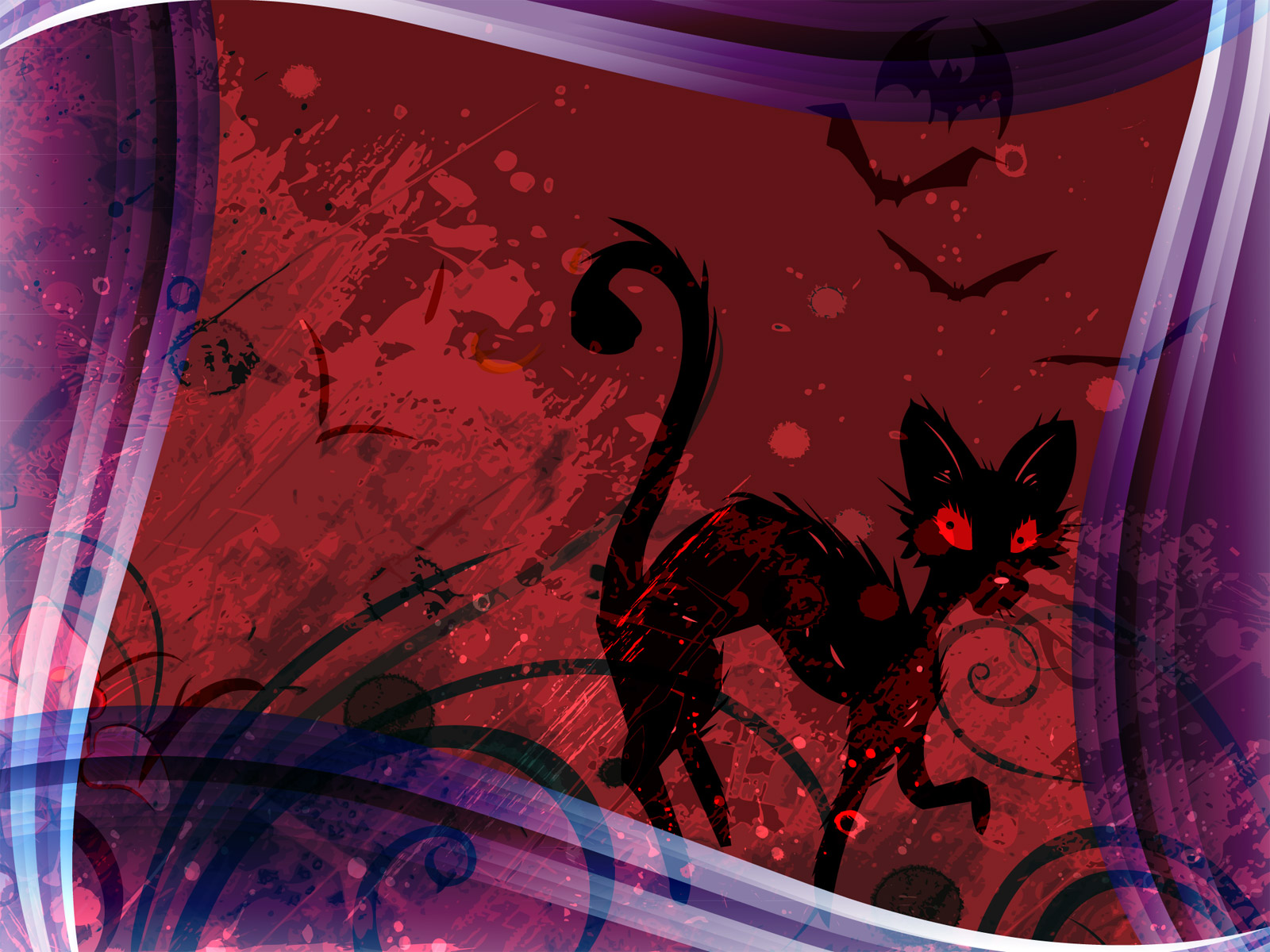Preview for Spooky-black-cat-art-dragon-background-c6029