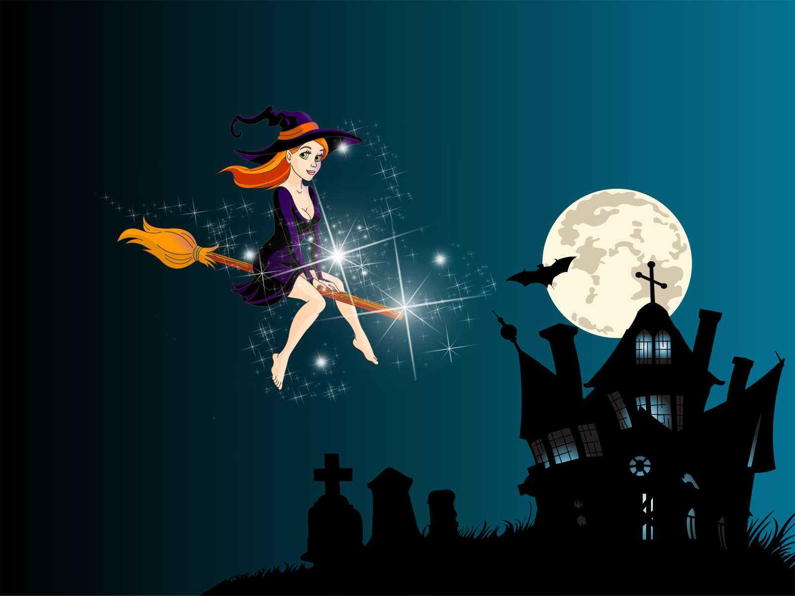 Preview for Witch-flying-haunted-mansion-final-fantasy-background-efa2c