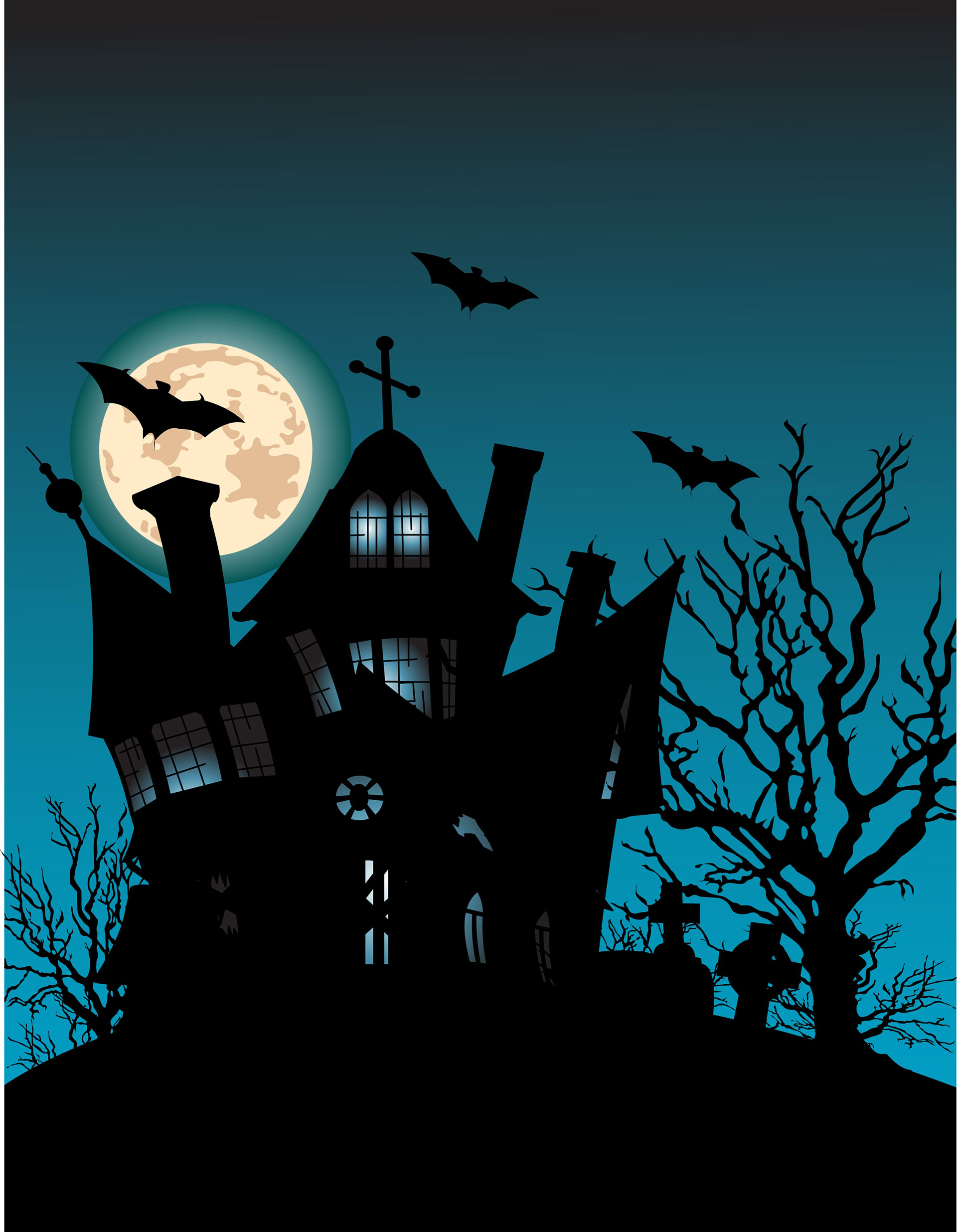 Preview for Haunted-mansion-full-moon-architecture-background-1dda0