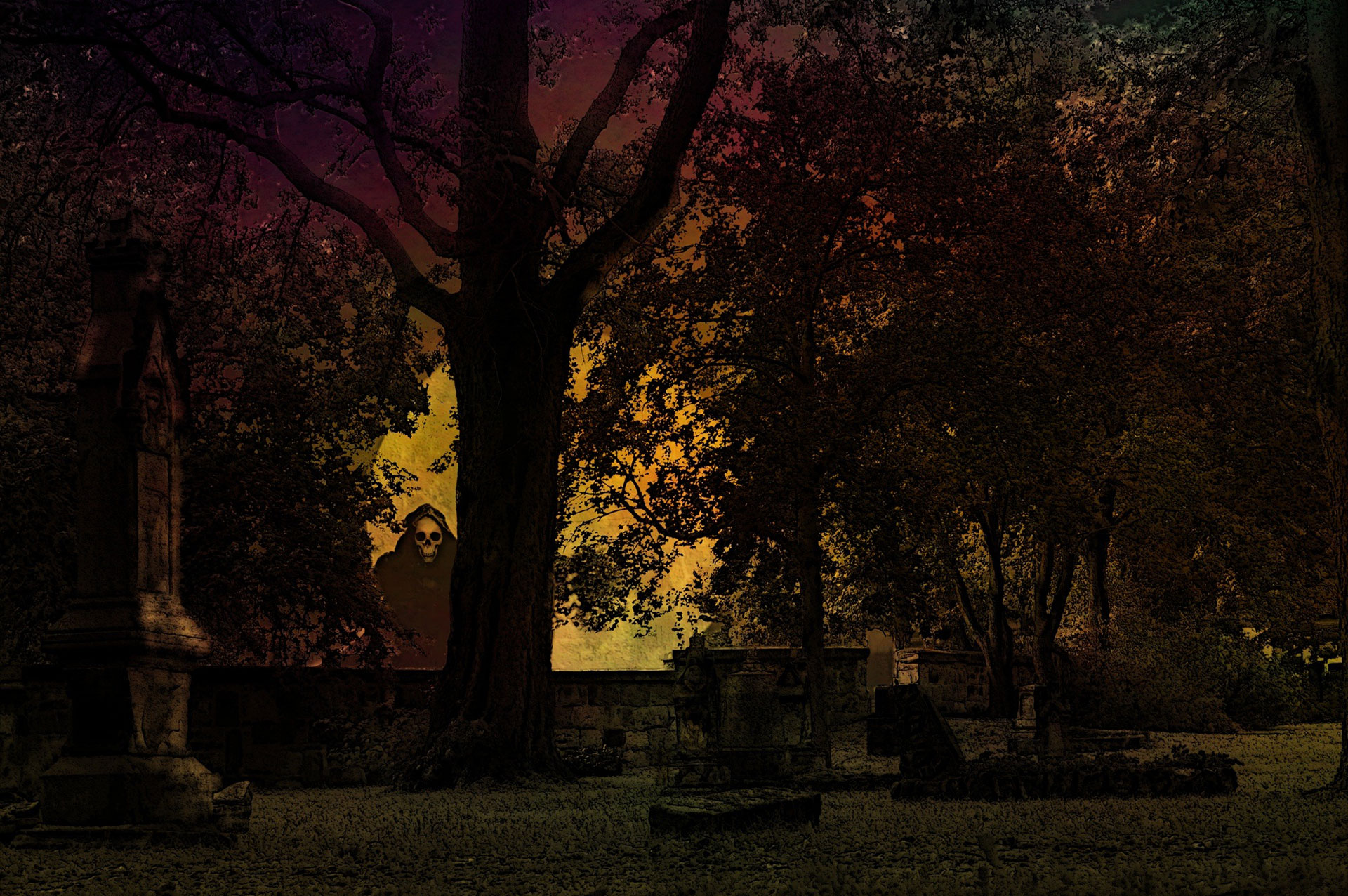 Preview for Mysterious-cemetery-at-dusk-grass-background-a1ceb
