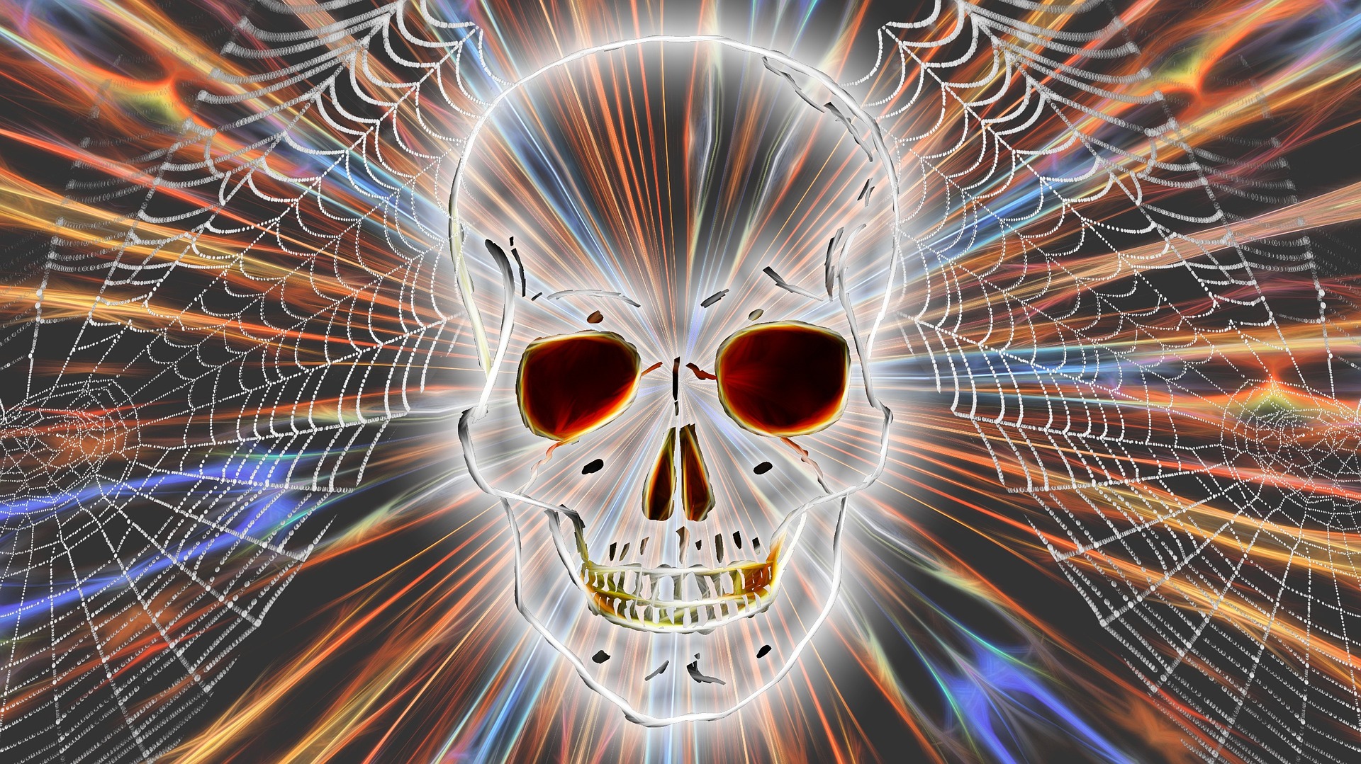 Preview for Glowing-skull-neon-art-fractal-background-d37c1