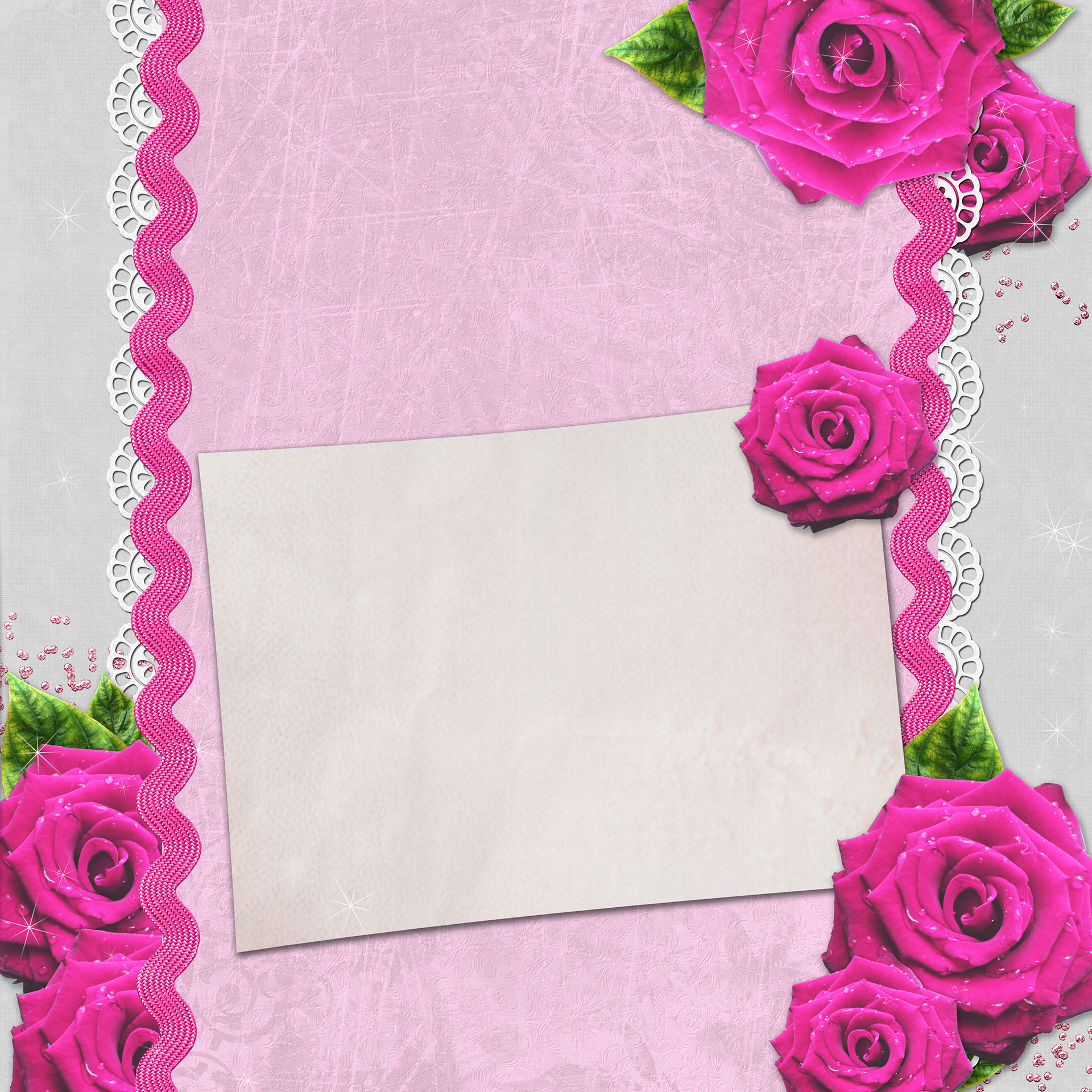 Preview for Pink-roses-frame-template-cake-background-7b2e2