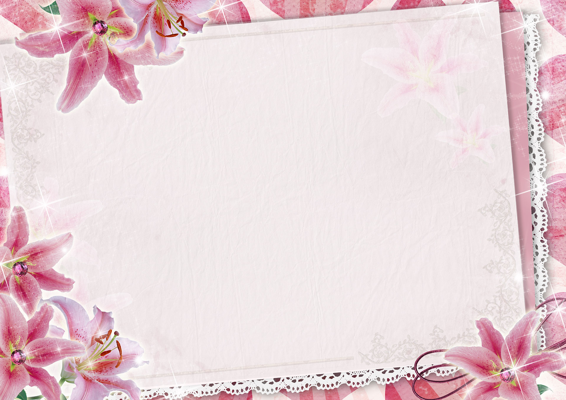 Preview for Floral-frame-template-pink-blossom-background-63454