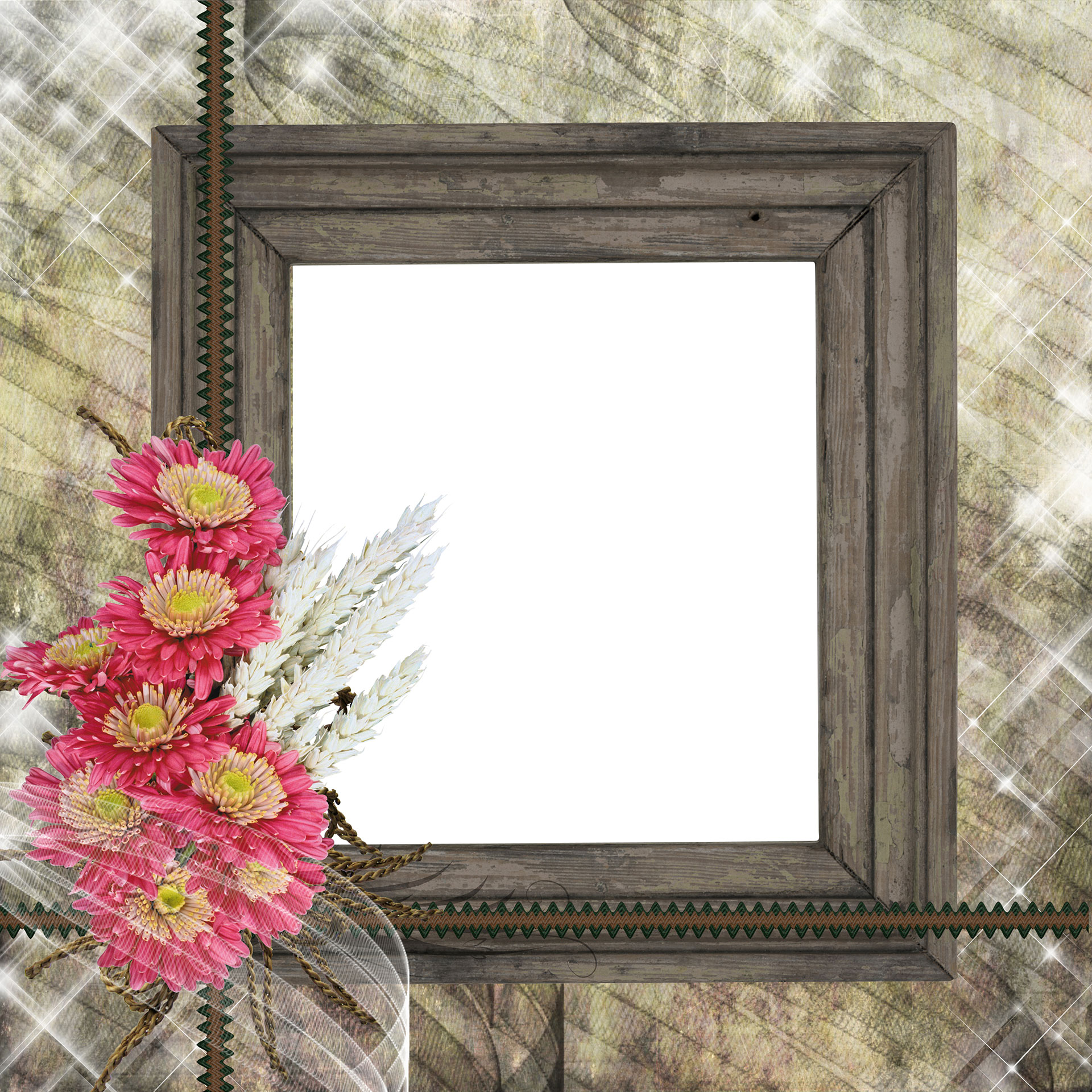 Preview for Rustic-frame-pink-flowers-love-background-5b656