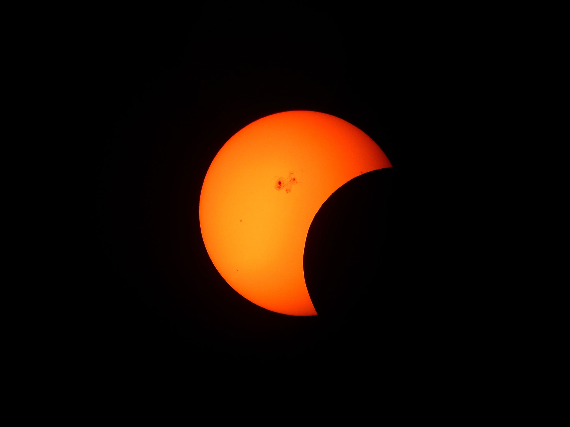 Preview for Solar-eclipse-with-sunspots-astronomy-background-d30e9