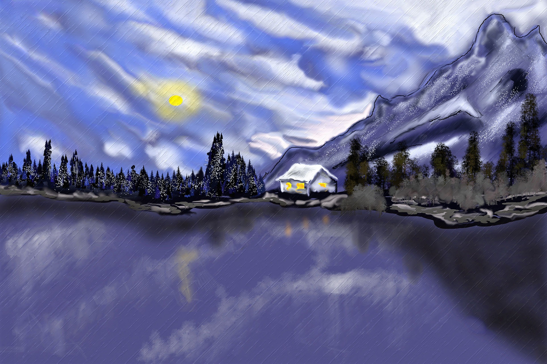 Preview for Serene-mountain-lake-landscape-background-257ae