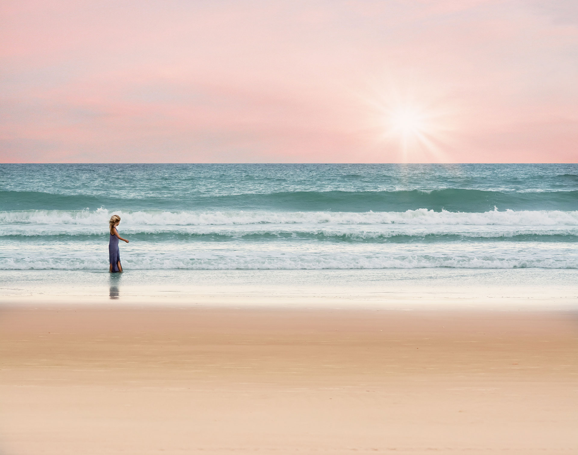 Preview for Serene-beach-sunset-background-a3541