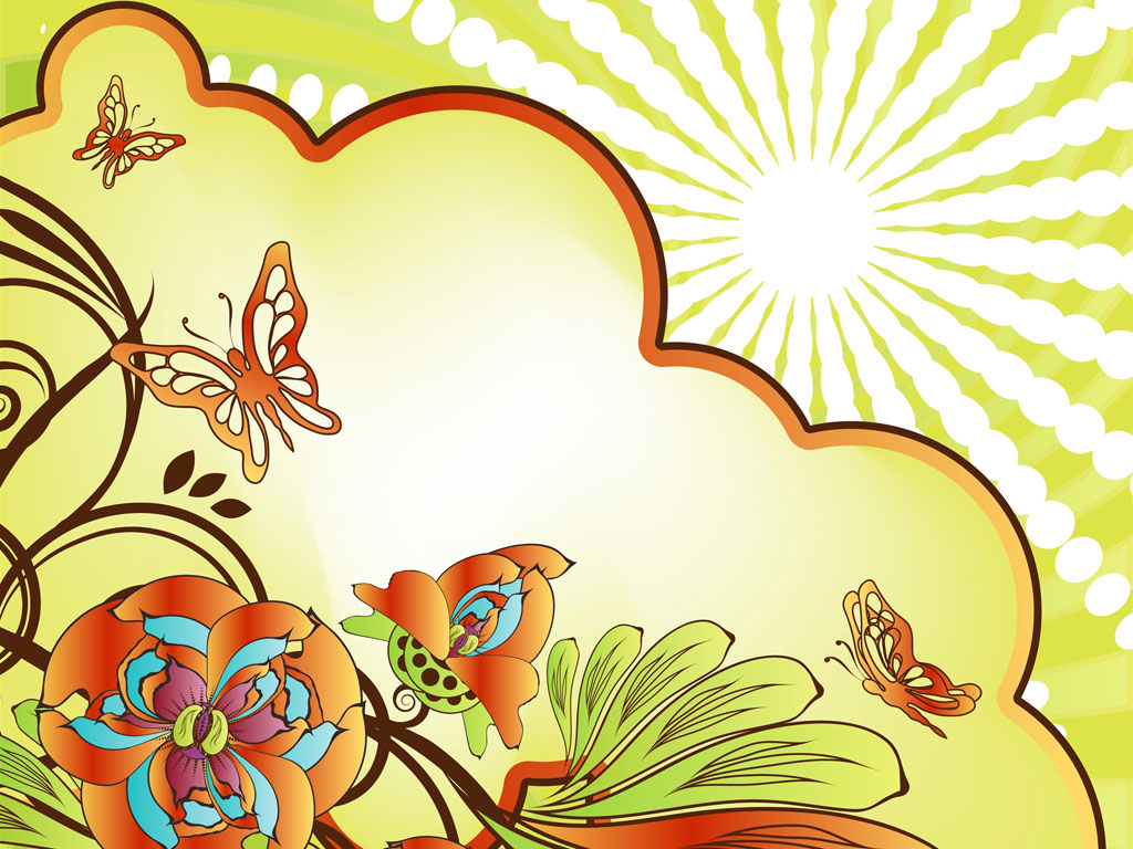 Preview for Vibrant-floral-design-template-art-background-cce9d