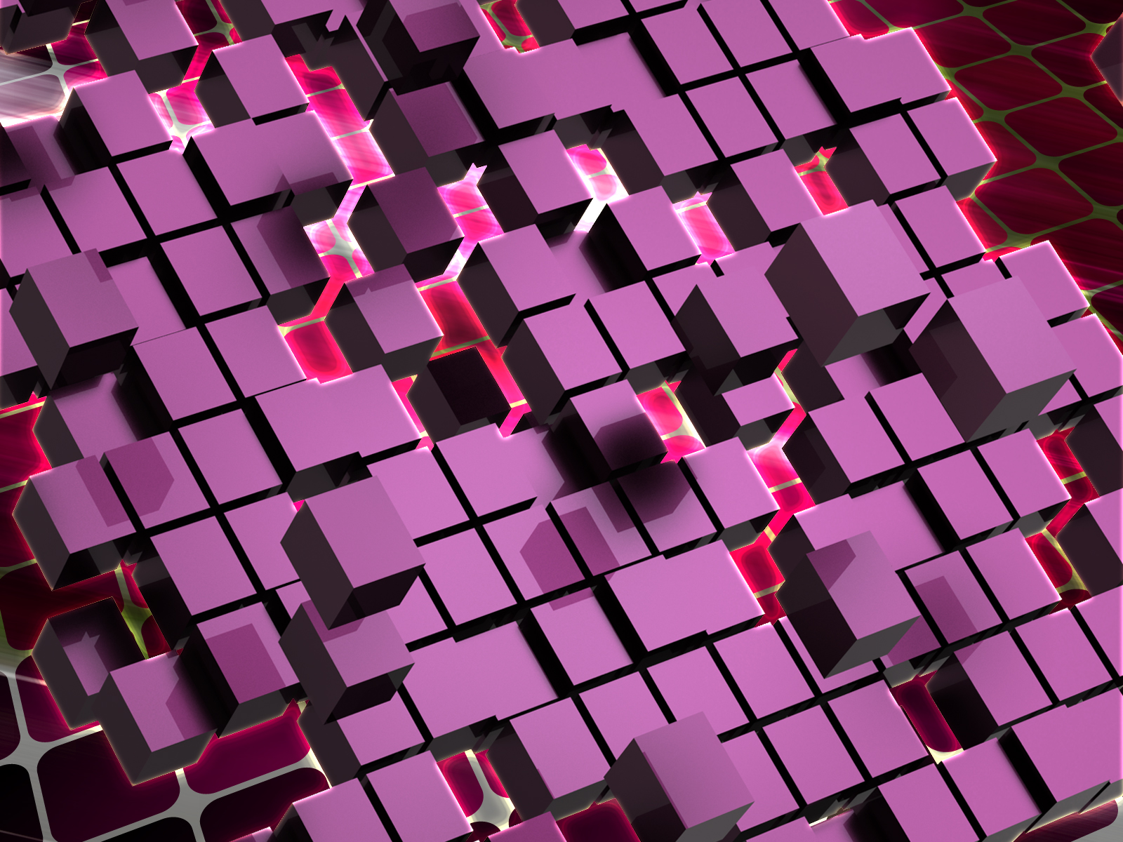 Preview for 3d-purple-cube-pattern-building-background-50839