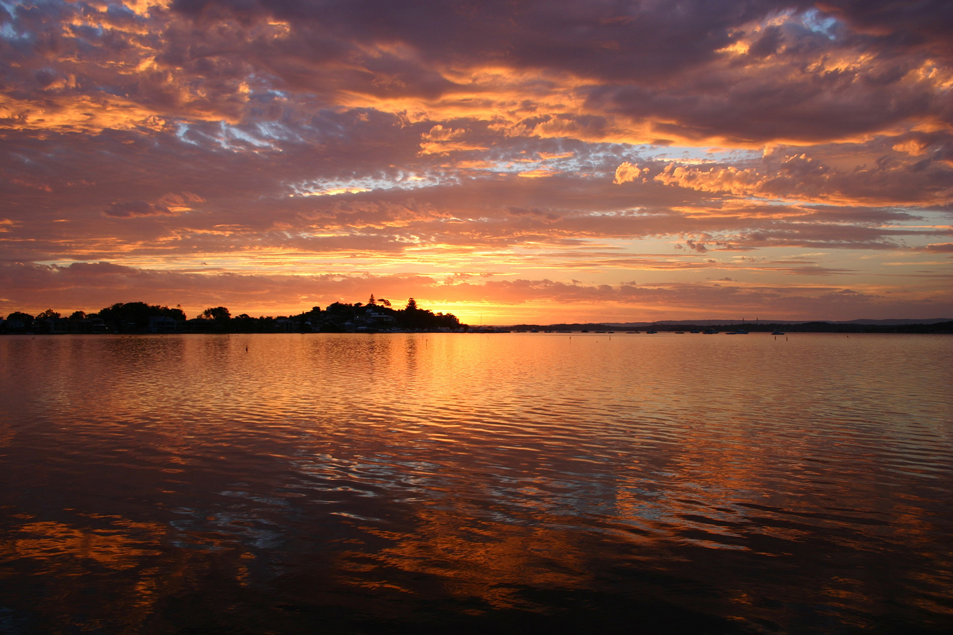 Preview for Serene-sunset-calm-waters-lake-background-b3156