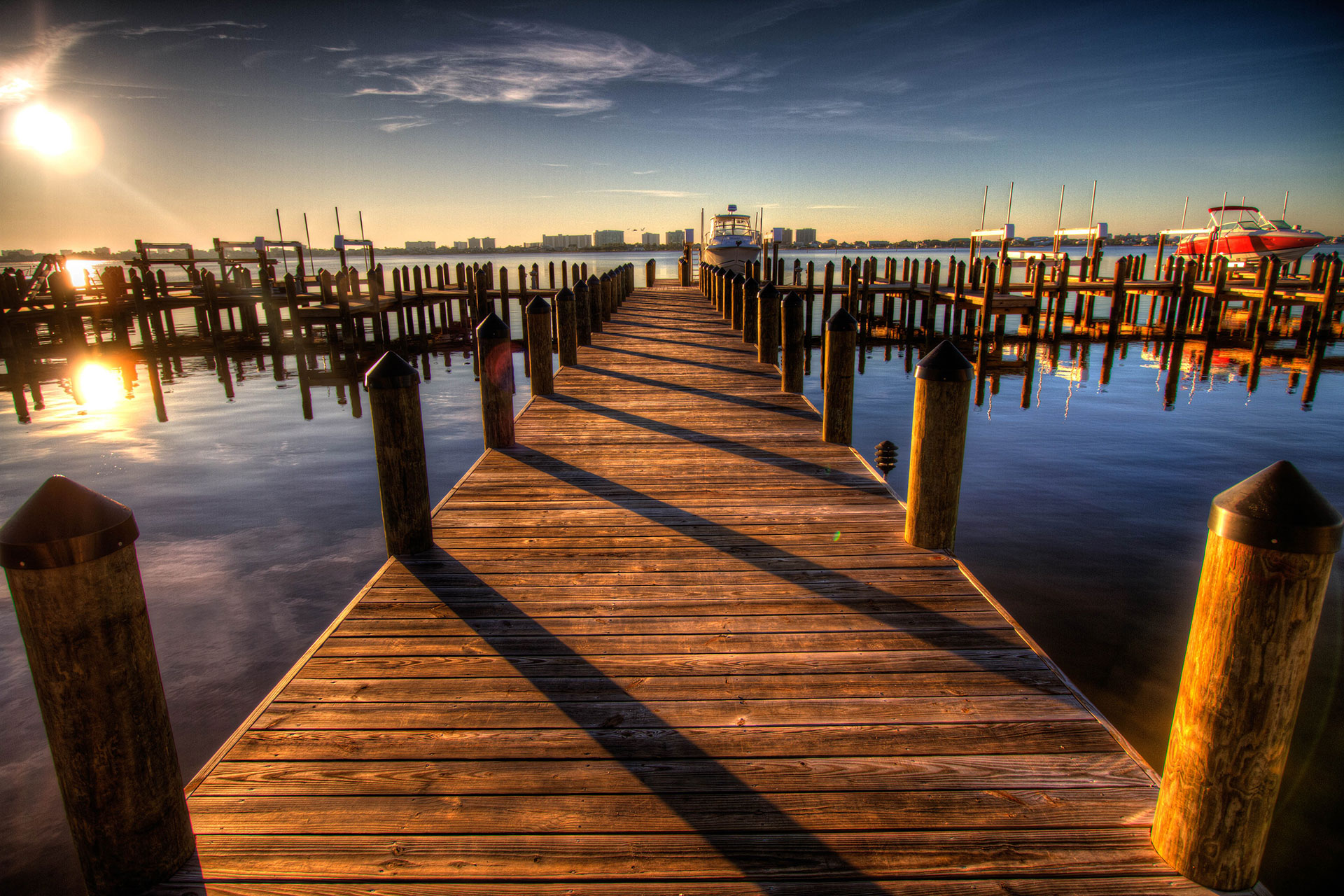 Preview for Serene-dock-at-sunset-bridge-background-a3e91