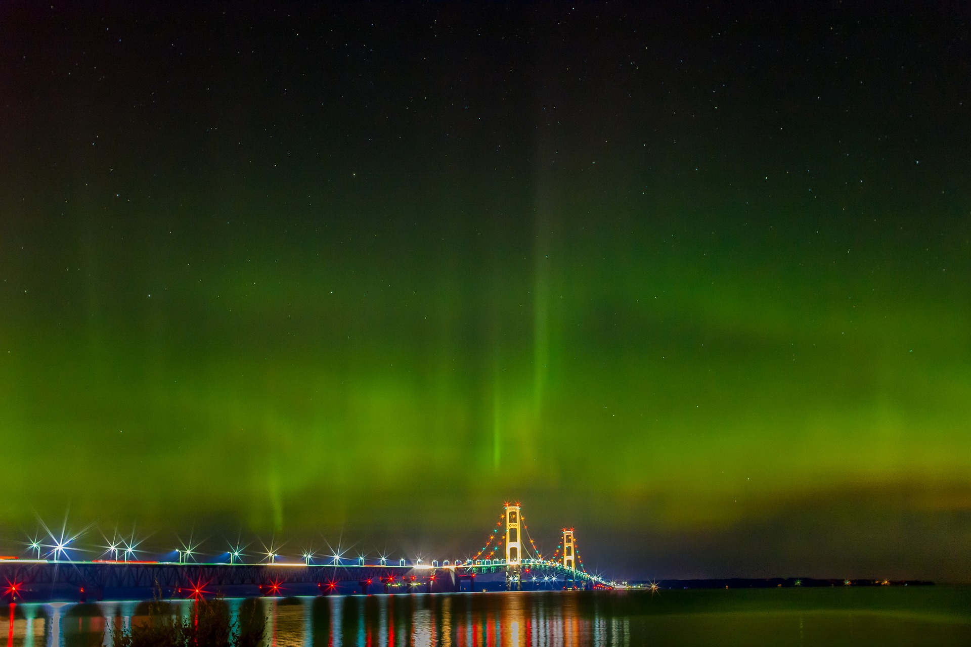 Preview for Aurora-borealis-over-bridge-background-03678