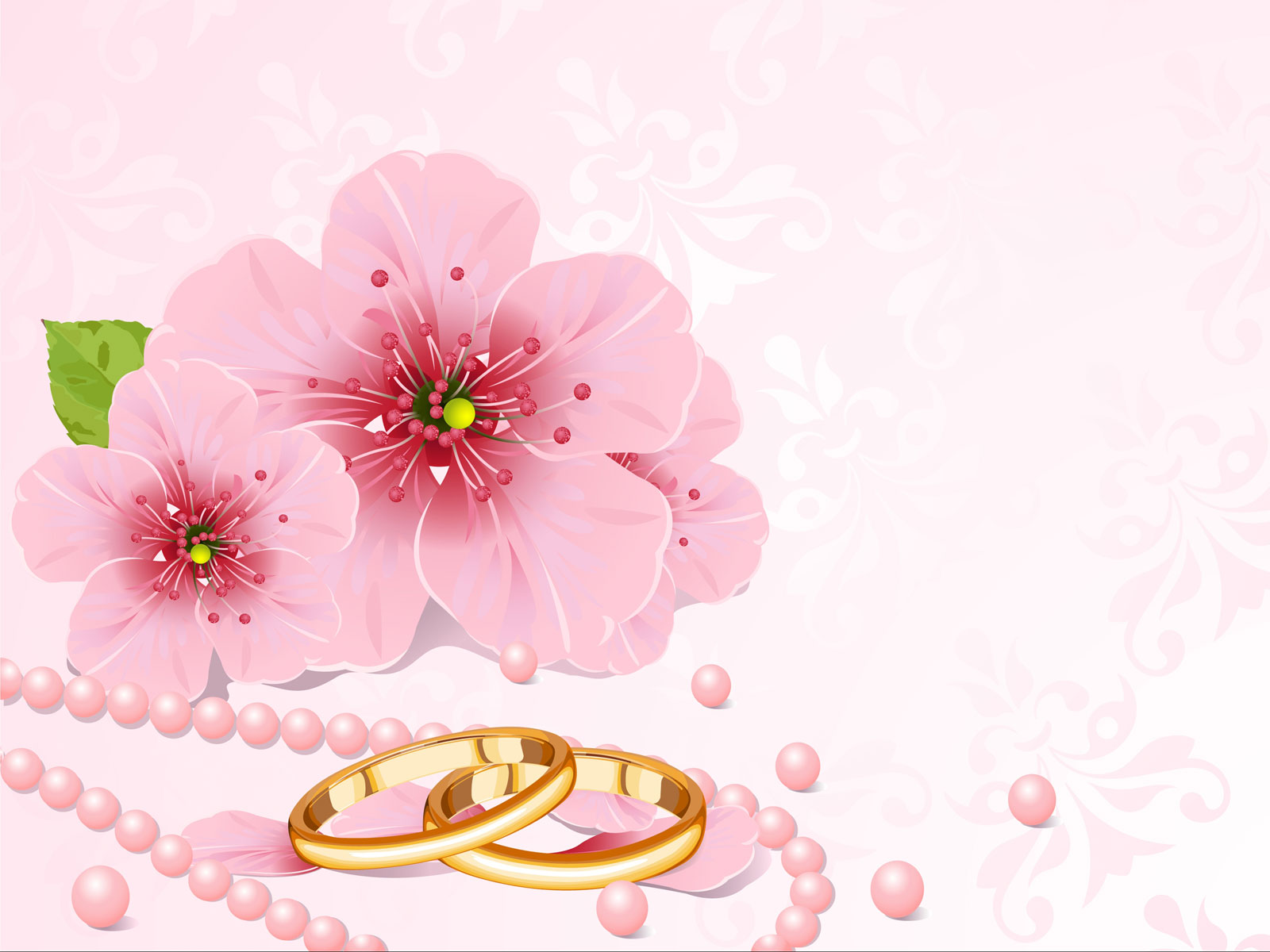 Preview for Wedding-rings-with-pearls-and-flowers-background-e47d9