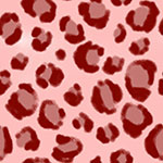 Pink leopard pattern with dark red spots