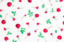Cherry pattern on white background
