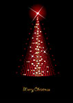 Christmas tree with red and yellow lights