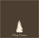 Merry Christmas greeting card with a simple evergreen tree