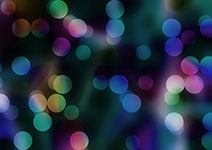 Colorful bokeh lights on a dark background
