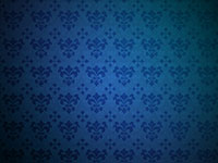 Dark blue background with a subtle floral pattern