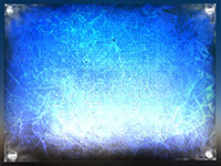Blue abstract background with silver corners