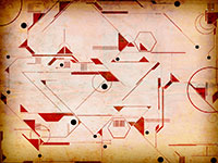 Geometric design elements on a beige background