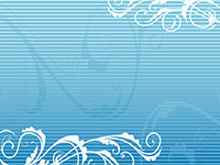 Blue background with white floral patterns