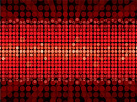 Red gradient background with circle pattern