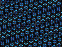Repeating blue geometric shapes on a dark background