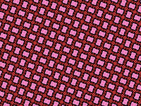 Repeating pattern of pink rectangles on a red background