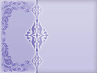Elegant light purple background with blue floral design